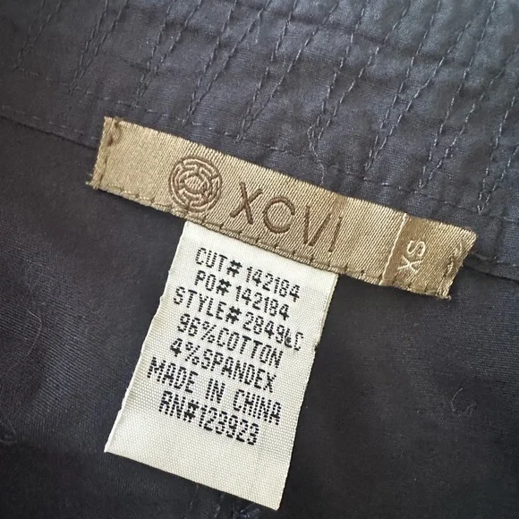 XCVI Navy Blue gathered and flared Pants - Picture 8 of 12